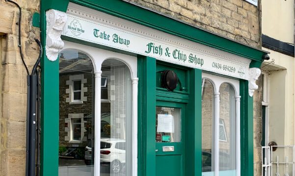 Frontage of a fish and chip shop