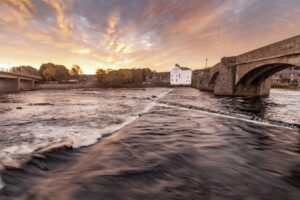River and bridge in morning light