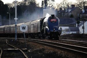 Steam locomotive and train